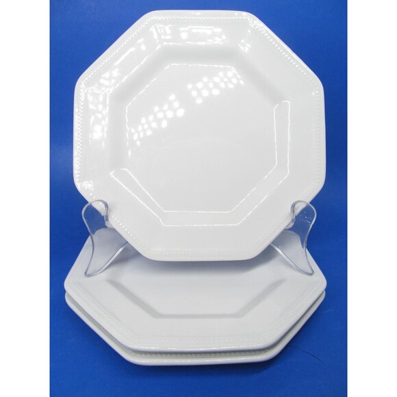 Johnson Brothers Heritage White Octagon Set Of 3 Bread Plates And 3 Saucers - Picture 8 of 14
